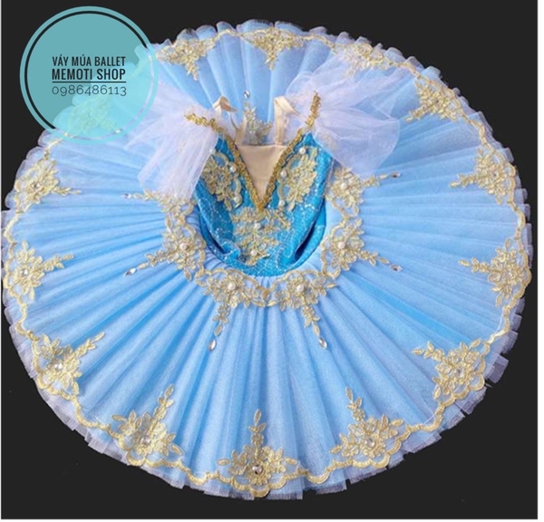 Set váy múa biểu diễn kèm quần tất, vương miện, hoa tay