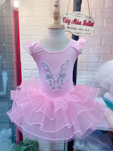 Váy múa kimsa bướm tiên hồng