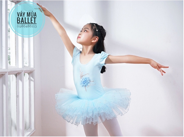Váy múa cô gái Ballerina 3 màu: đỏ, xanh, hồng