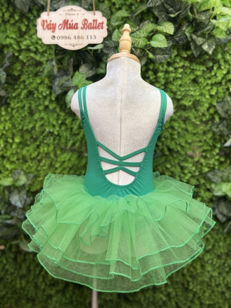 Váy múa 2 dây kép đan lưng nhiều màu