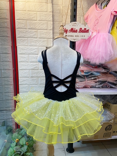 Váy múa dây đan lưng girl lấp lánh