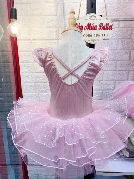 Váy múa tay tiên nơ nhũ sao