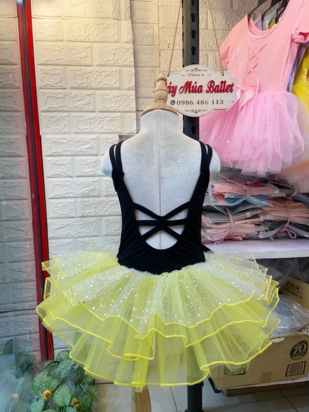 Váy múa dây đan lưng girl lấp lánh