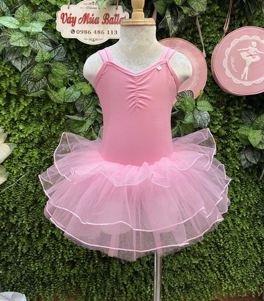 Váy múa 2 dây kép đan lưng nhiều màu