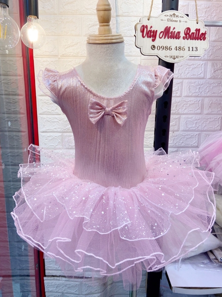 Váy múa tay tiên nơ nhũ sao