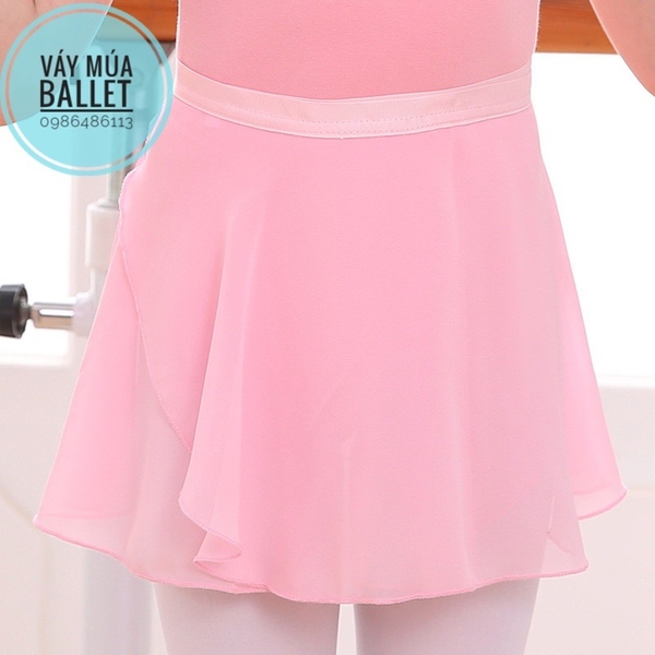 Chân váy múa tà buộc voan mềm (tím, xanh, hồng, đen, trắng)