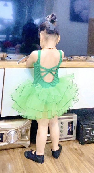 Váy múa 2 dây kép đan lưng nhiều màu