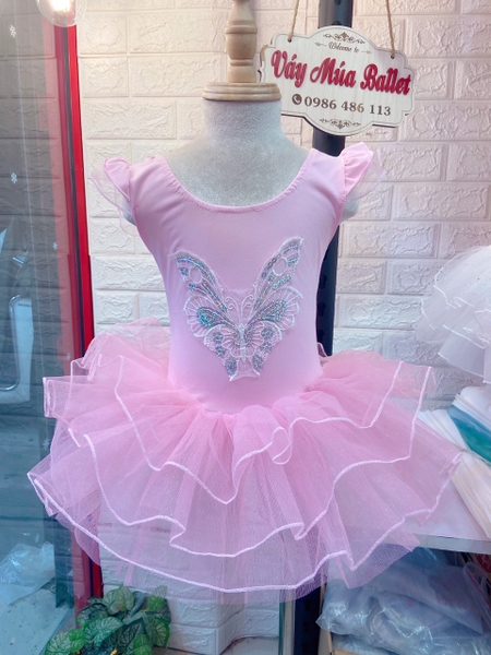 Váy múa kimsa bướm tiên hồng