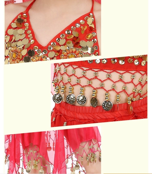 Bộ váy múa bụng bellydance 6 cho tiết