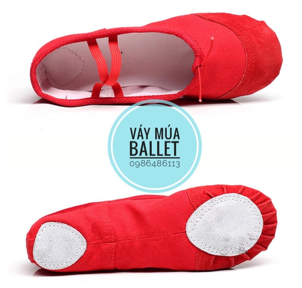 Giày vải múa (trắng, đen, đỏ, hồng)