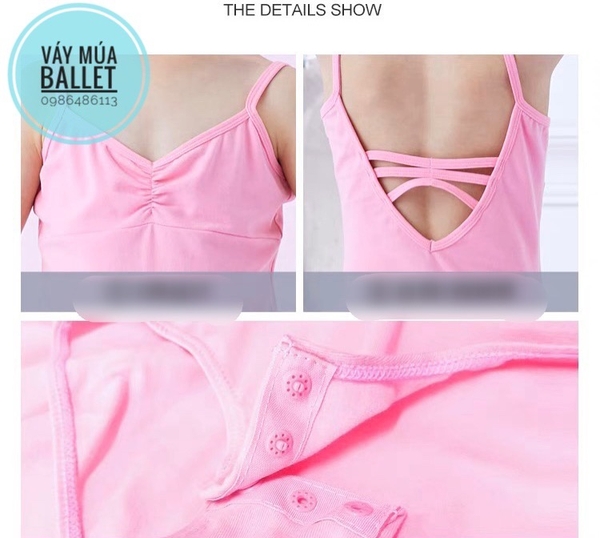 Áo tập múa dây đan đáp ngực