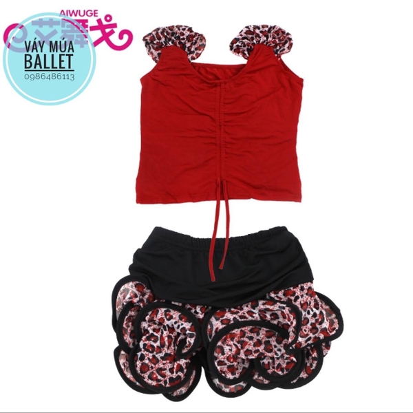 Bộ khiêu vũ dancesport da báo đen