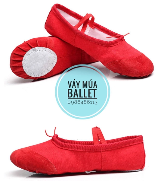 Giày vải múa (trắng, đen, đỏ, hồng)