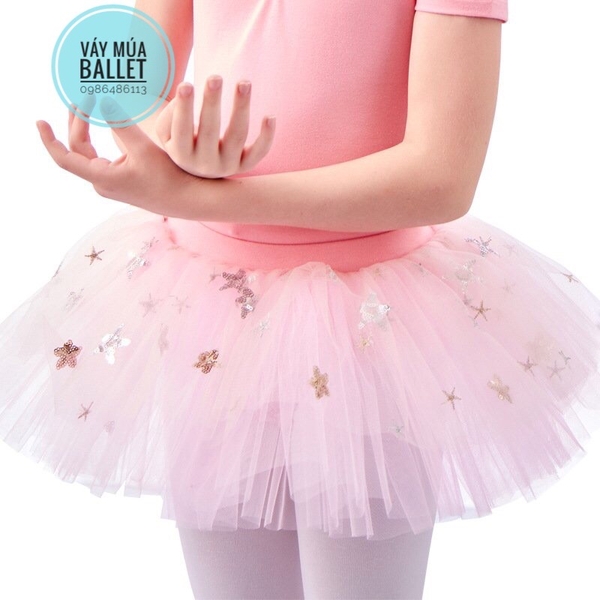 Chân váy sao lấp lánh nơ