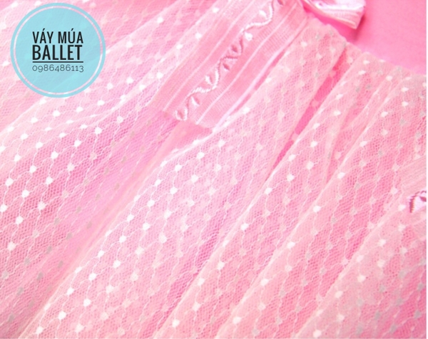 Váy ren balleria dài tay (màu hồng, xanh)