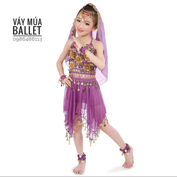 Bộ váy múa bụng bellydance 6 cho tiết