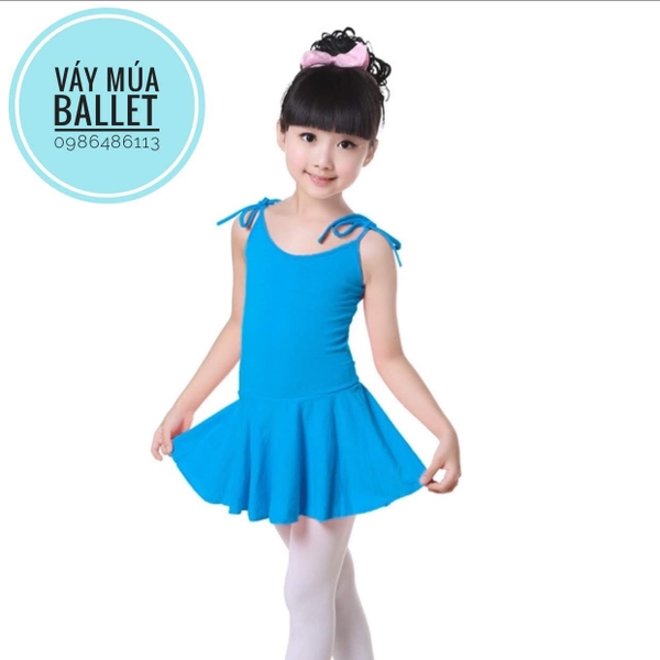Váy tập múa cotton 2 dây buộc