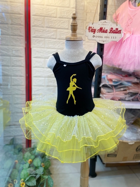 Váy múa dây đan lưng girl lấp lánh