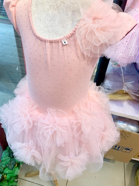 Váy múa cotton đá tiên hoa voan mềm