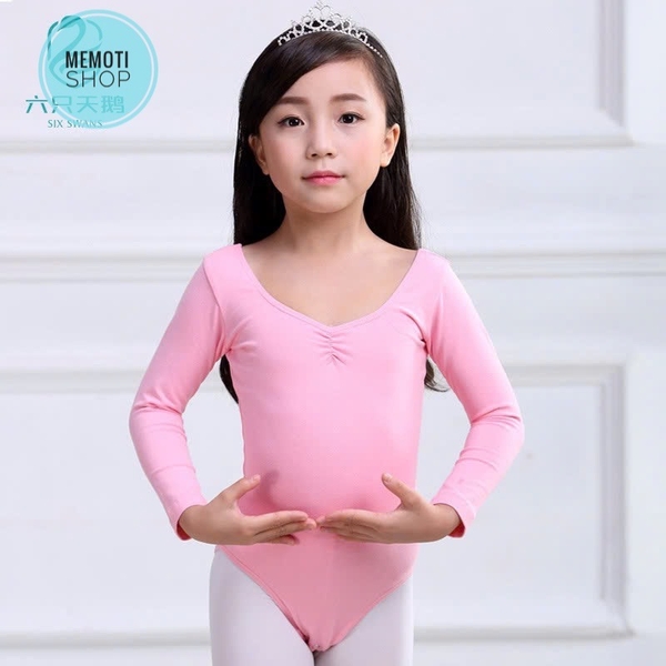Áo tập múa basic dài tay (tím, hồng)