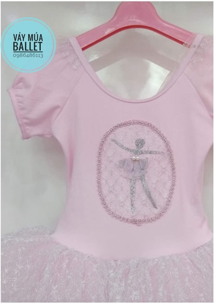 Váy múa girl phối ren kim tuyến Barbie