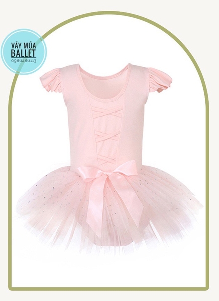 Váy múa tiên sao đan lưng đen