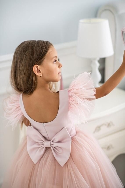 Váy Next công chúa tay bồng lông vũ sang chảnh