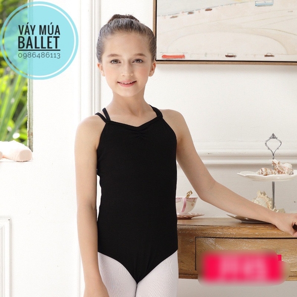 Áo tập múa dây kép đan lưng (tím, xanh, hồng, đen)