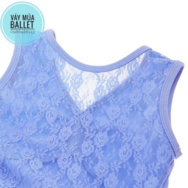 Váy múa ba lỗ đáp ngực phối ren mềm