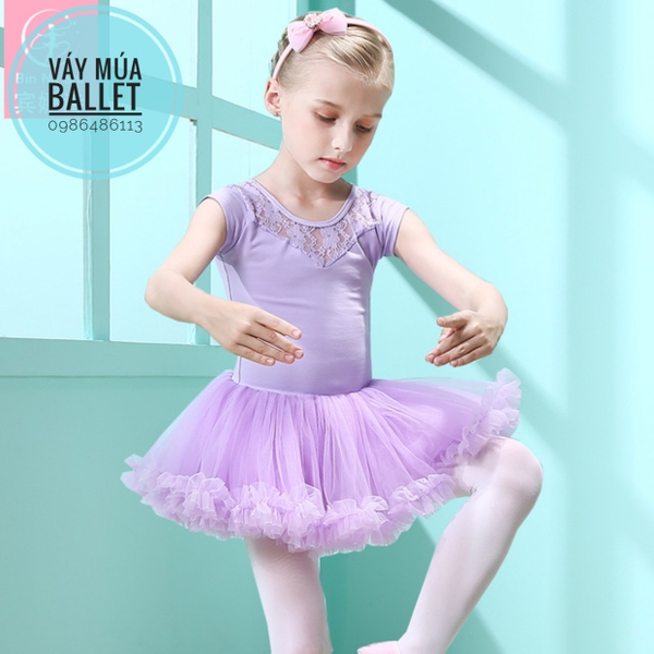 Váy múa ren tutu tay hến