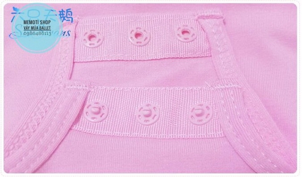 Váy tập múa ren ngắn tay (trắng, hồng)