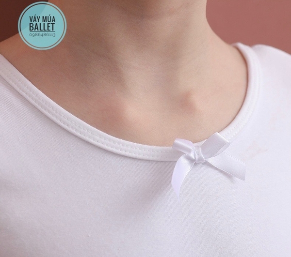 Váy múa đan lưng sao dài trắng