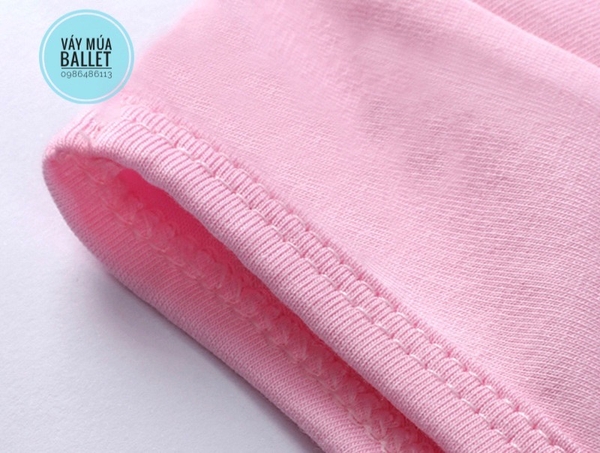 Váy múa tay tiên nơ đáp ngực (hồng, tím)