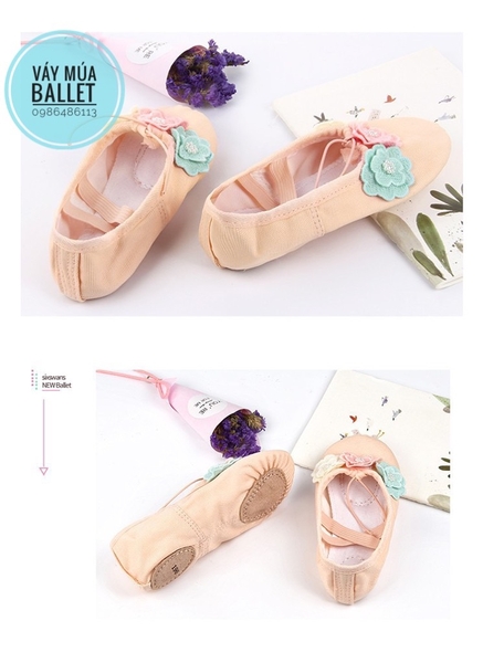 Giày vải múa ba hoa