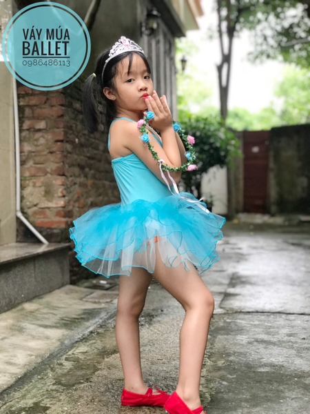 Váy múa 2 dây 3 tầng