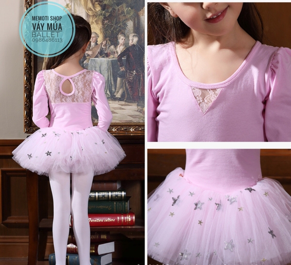 Váy múa ren sao dài tay