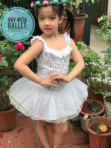 Váy múa kimsa 2 dây 5 tầng