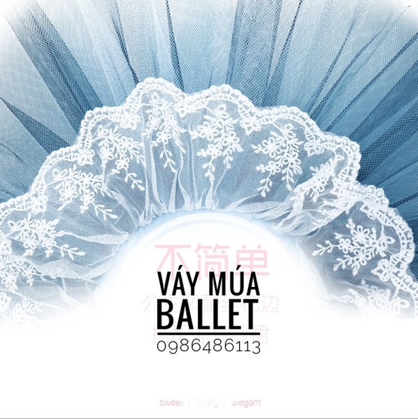 Váy múa bèo ren tay lỡ xanh