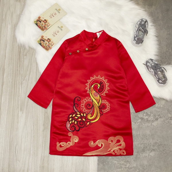 Bộ áo dài thêu phượng