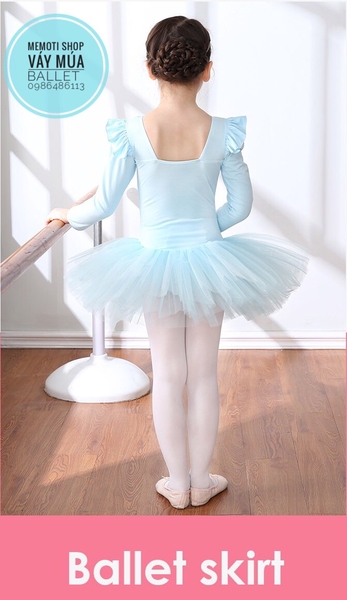 Váy múa vương miện dài tay