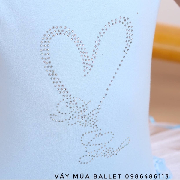 Váy múa ballet Cute Girl màu xanh