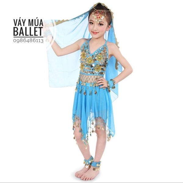 Bộ váy múa bụng bellydance 6 cho tiết