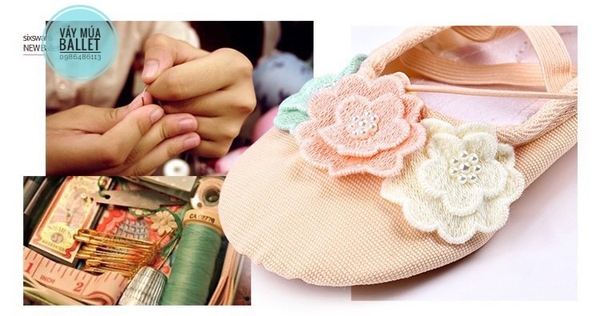 Giày vải múa ba hoa
