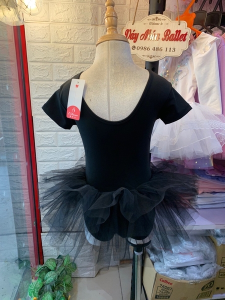 Váy múa basic thun ngắn tay