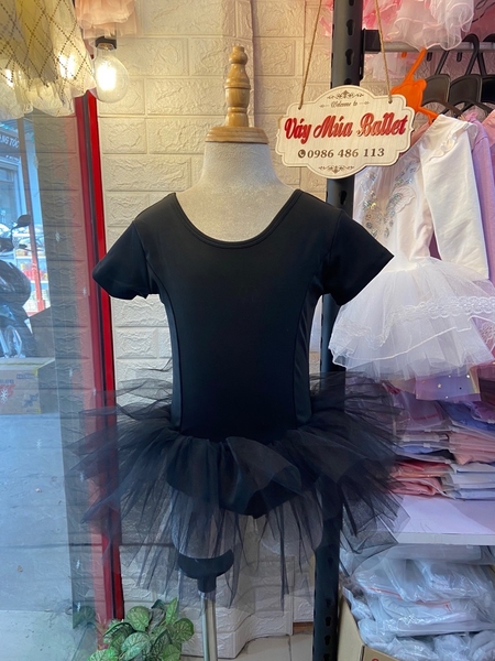 Váy múa basic thun ngắn tay