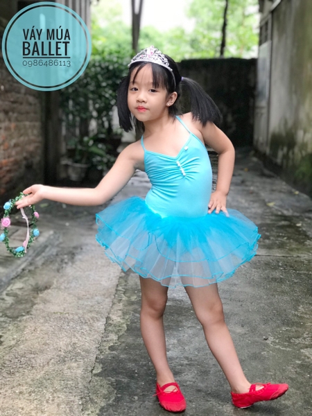 Váy múa 2 dây 3 tầng