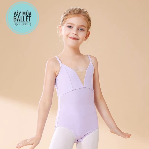 Áo tập múa 2 dây V đáp ngực (nhiều màu)