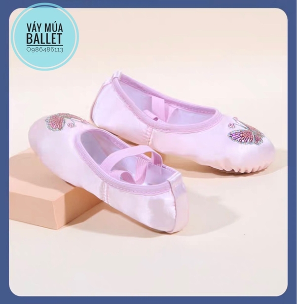 Giày vải múa satin bướm kimsa