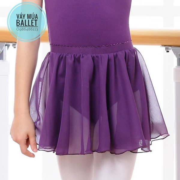 Chân váy múa cạp chun voan mềm(nhiều màu)
