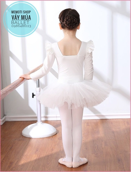 Váy múa vương miện dài tay